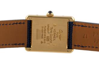 Thumbnail von Cartier Tank Vermeil Silber vergoldet Quarz Damenuhr Ref. 590005 Klassiker