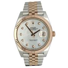 Thumbnail von Rolex Datejust 41 Everose/steel MOP Diamond dial Ref. 126331 Full set 2021