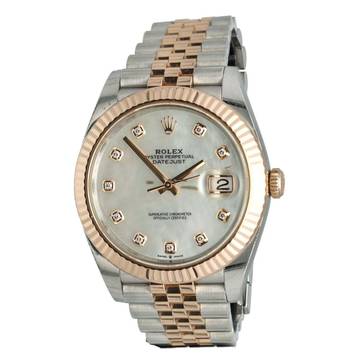 Rolex Datejust 41 Everose/steel MOP Diamond dial Ref. 126331 Full set 2021