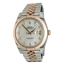  Rolex Datejust 41 Everose/steel MOP Diamond dial Ref. 126331 Full set 2021 
