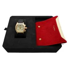Thumbnail von Cartier Roadster Chronograph Xl 18K. gold Champgane dial Ref. 2619 Full set