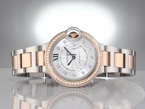 Thumbnail von Cartier Ballon Bleu 33mm Edelstahl Rosegold 750 Diamanten 2018 We902077 Steel 18kt Rose Gold
