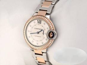 Thumbnail von Cartier Ballon Bleu 33mm Edelstahl Rosegold 750 Diamanten 2018 We902077 Steel 18kt Rose Gold