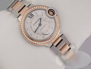 Thumbnail von Cartier Ballon Bleu 33mm Edelstahl Rosegold 750 Diamanten 2018 We902077 Steel 18kt Rose Gold