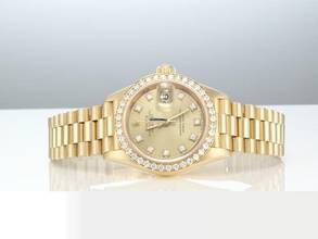Thumbnail von Rolex Lady-Datejust Gelbgold 750 1991 Lc100 Diamanten Brillanten Automatik Gold Damen 18kt Yellow Gold President-band Chronometer Oyster