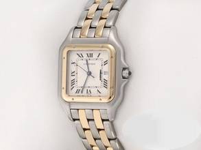 Thumbnail von Cartier Panthère Grosses Modell Edelstahl Gelbgold 750 Herren Damen Stahl Gold Steel