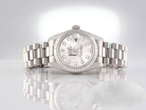Thumbnail von Rolex Lady-Datejust 26mm 179179 2007 Weissgold 750 Diamanten Automatik 18kt White Gold President-band Chronometer Oyster