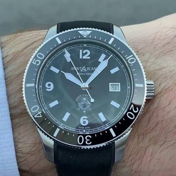 Montblanc 1858 Ice Sea Automatic Date Black 1858 NEW FULL SET