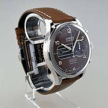 Thumbnail von Union Glashütte Noramis Chronograph Limited Edition Sachsen Classic 2023 limitiert 350 Stück weltweit neu Full Set inkl. Lederband mit Racing Lochung schwarz