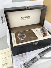 Thumbnail von Union Glashütte Noramis Chronograph Limited Edition Sachsen Classic 2023 limitiert 350 Stück weltweit neu Full Set inkl. Lederband mit Racing Lochung schwarz