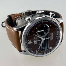 Thumbnail von Union Glashütte Noramis Chronograph Limited Edition Sachsen Classic 2023 limitiert 350 Stück weltweit neu Full Set inkl. Lederband mit Racing Lochung schwarz