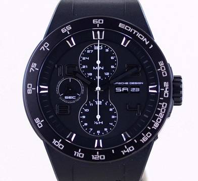  Porsche Design Flat Six 6 Six Edition 1 Chronograph P6341 Edelstahl Black Kautschuk Sport B+P 