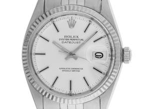  Rolex Datejust 36 Ref.1601 Bj.1972 Full Set sehr gut Vintage Datejust open 6/9 Stahl 18kt Weißgold 