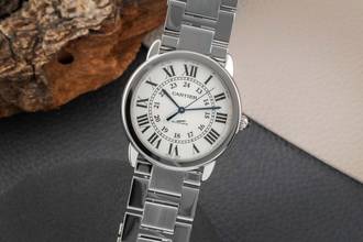 Thumbnail von Cartier Ronde de Cartier Solo Cartier Automatic Date Steel Men's Watch Ref. WSRN0012