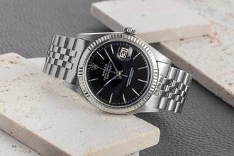 Thumbnail von Rolex Datejust 36 Black Dial Stahl / Weissgold Automatik Herrenuhr Ref. 1601