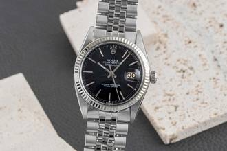 Rolex Datejust 36 Black Dial Steel / White Gold Automatic Men's Watch Ref. 1601