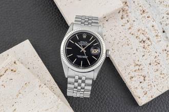 Thumbnail von Rolex Datejust 36 Black Dial Stahl / Weissgold Automatik Herrenuhr Ref. 1601