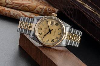 Thumbnail von Rolex Datejust 36 Buckley Dial Oyster Perpetual Stahl Gold Automatik Ref. 16013
