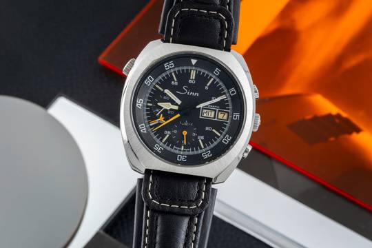  Sinn 141 GMT Chronograph Stahl Automatik Lemania Vintage Klassiker 