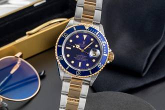 Thumbnail von Rolex Submariner Date Stahl / Gold Herrenuhr Blue Dial Ref. 16613 Box 2008 R-Serie