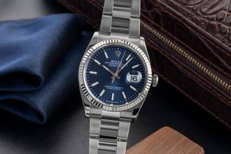 Rolex Datejust 36 Blue Dial Steel / White Gold Automatic Men's Watch Ref. 126234