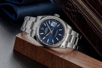 Thumbnail von Rolex Datejust 36 Blue Dial Stahl / Weissgold Automatik Herrenuhr Ref. 126234
