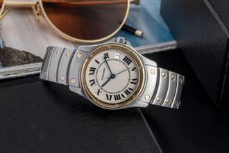 Thumbnail von Cartier Santos Ronde Steel / Gold Automatic Men's Watch Ref. W20036R3 1910