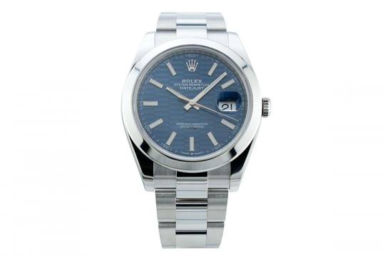  Rolex Datejust 41 Oyster Bracelet - Blue Fluted Dial - 126300 2023 
