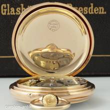 Thumbnail von A. Lange & Söhne Full Set Qualität 1A Taschenuhr 18k Gold mit Original Box & Garantiekarte 1891 Sehr schöner Zustand mit Museumszertifikat