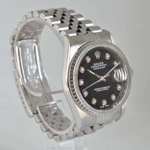 Thumbnail von Rolex Datejust 36 16220 black diamond dial Full Set 1999’s