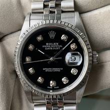 Thumbnail von Rolex Datejust 36 16220 black diamond dial Full Set 1999’s