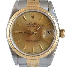 Thumbnail von Rolex Datejust 31 68273 Medium 31MM Jubilee champagne dial 1991