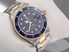  Rolex Submariner Date 16613 2000 Stahl Gelbgold 750 Automatik Taucheruhr Stainless Steel 18kt Yellow Gold Oyster-band Chronometer Blue Dial 