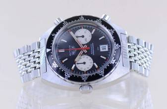 Thumbnail von Heuer Autavia Chronograph Vintage Automatic Cal 12 Klassiker B+P rar