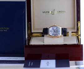 Thumbnail von Ulysse Nardin Michelangelo UTC GMT 18K Roségold Silver arabic Big Date Dial Tonneau rar