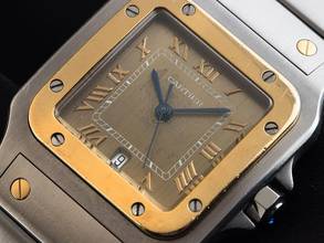 Thumbnail von Cartier Santos Galbée GM großes Modell Ref.187901 Bj.1995 Box&Beschreibung sehr gut Vintage Santos Galbee GM großes Modell