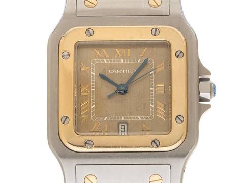  Cartier Santos Galbée GM großes Modell Ref.187901 Bj.1995 Box&Beschreibung sehr gut Vintage Santos Galbee GM großes Modell 