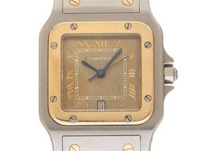 Thumbnail von Cartier Santos Galbée GM großes Modell Ref.187901 Bj.1995 Box&Beschreibung sehr gut Vintage Santos Galbee GM großes Modell