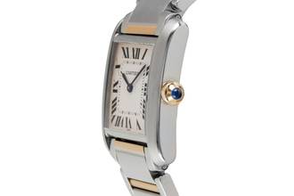 Thumbnail von Cartier Tank Française stainless steel / gold quartz women's watch Ref. W51006Q4 2301