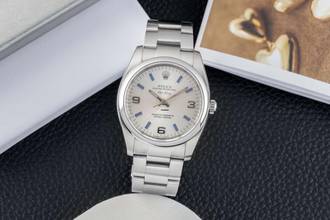 Thumbnail von Rolex Air King 34 Edelstahl 3-6-9 Dial Automatik Medium Size Ref 114200 B&P 2010
