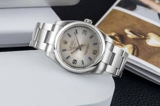 Thumbnail von Rolex Air King 34 Edelstahl 3-6-9 Dial Automatik Medium Size Ref 114200 B&P 2010