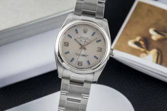 Thumbnail von Rolex Air King 34 Edelstahl 3-6-9 Dial Automatik Medium Size Ref 114200 B&P 2010