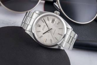 Thumbnail von Rolex Oysterdate Precision Silver Dial Stahl Handaufzug Herrenuhr Ref. 6694 Vintage
