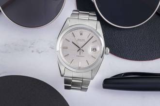 Thumbnail von Rolex Oysterdate Precision Silver Dial Stahl Handaufzug Herrenuhr Ref. 6694 Vintage