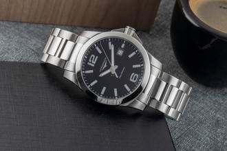 Thumbnail von Longines Conquest Classic stainless steel men's watch ref. L3.759.4.58.6 B&P 2018