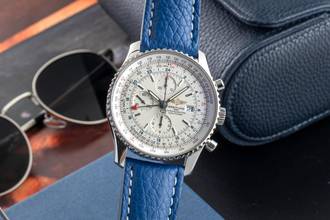 Breitling Navitimer World GMT Chronograph Steel Automatic Ref. A24322 Papers