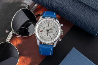 Thumbnail von Breitling Navitimer World GMT Chronograph Steel Automatic Ref. A24322 Papers