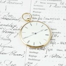 Thumbnail von Jules Jürgensen unique piece, brand new Bagnolet caliber with archive excerpt, book, and wooden case 1845 1900. Featured and described in Jürgensen book on two pages.