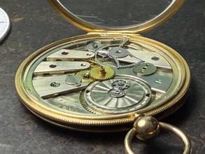 Thumbnail von Jules Jürgensen unique piece, brand new Bagnolet caliber with archive excerpt, book, and wooden case 1845 1900. Featured and described in Jürgensen book on two pages.