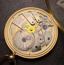 Thumbnail von Jules Jürgensen unique piece, brand new Bagnolet caliber with archive excerpt, book, and wooden case 1845 1900. Featured and described in Jürgensen book on two pages.